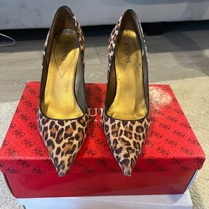 Guess leopard print heels